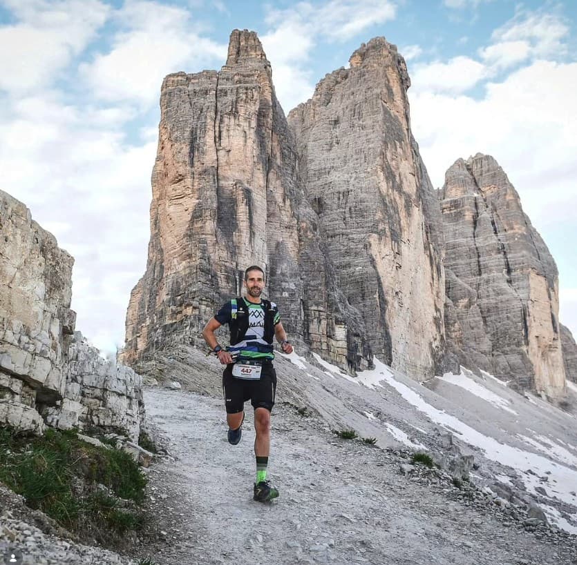 Antonio Jaén at the Tre Cime di Lavaredo