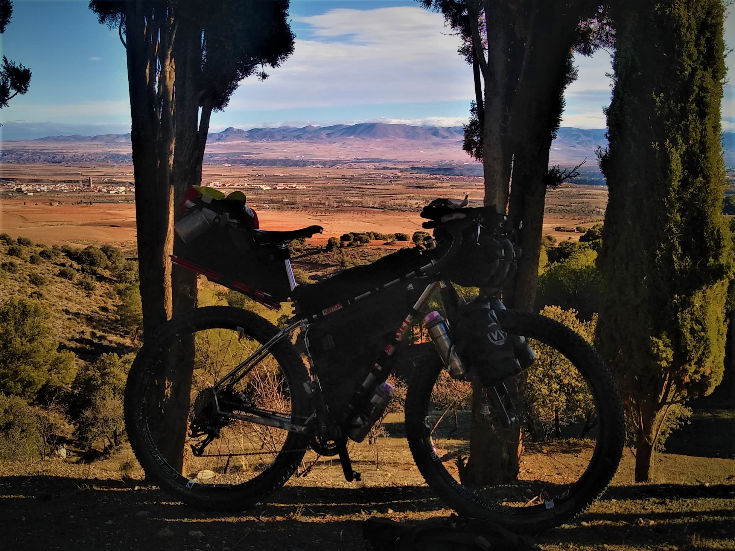 The bike on a Spanish plain