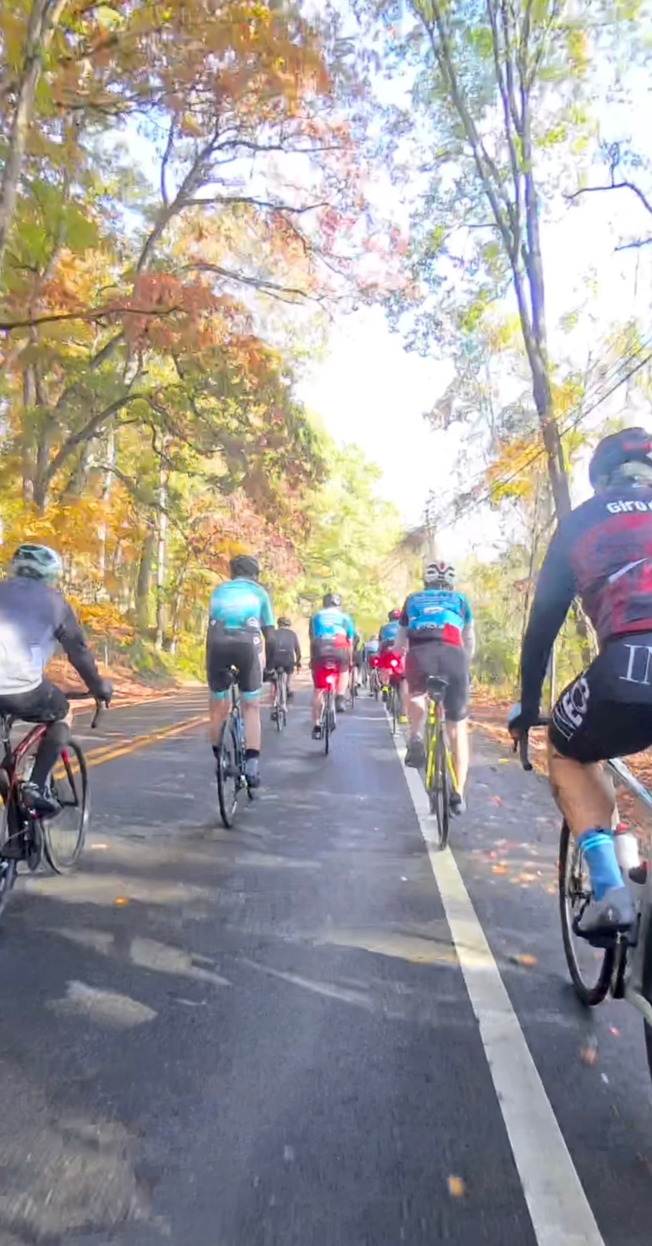 A group ride in the fall