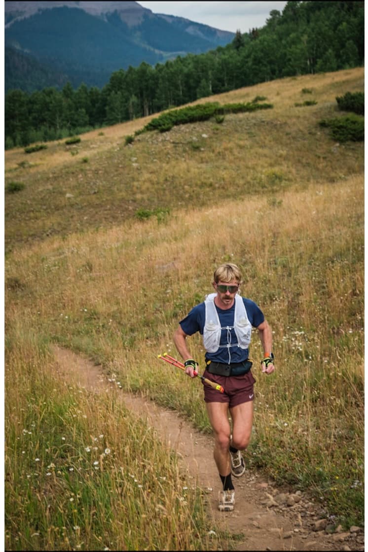 John Bruno on alpine singletrack in the Colorado high country